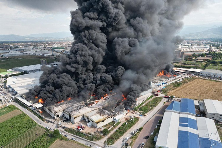 negöl'deki yangında hasar gören işletmelere yardım