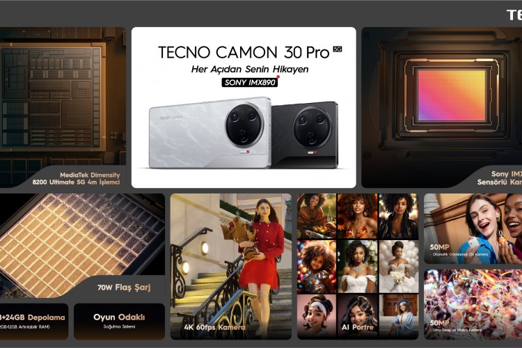 Performans ve Kamera Canavarı TECNO CAMON 30 Pro 5G Türkiye'de Satışta