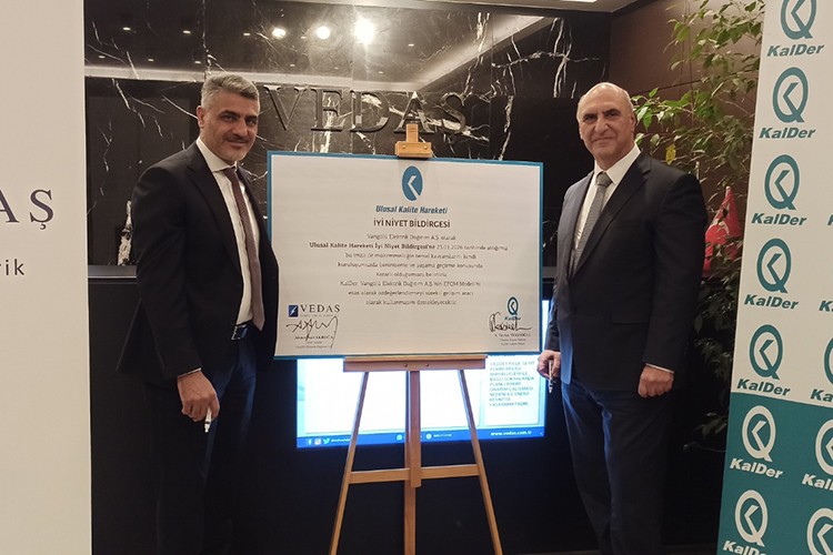 VEDAŞ ile Türkiye Kalite Derneği arasında iyi niyet bildirgesi imzalandı