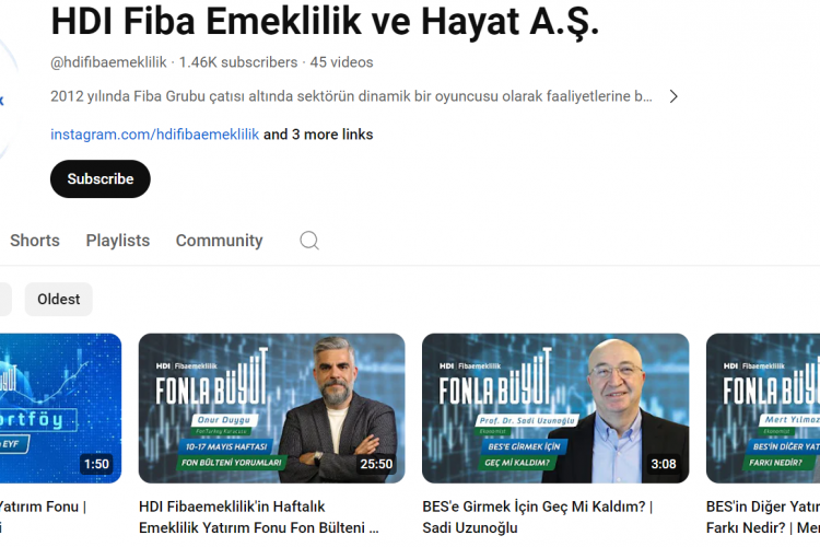 HDI Fibaemeklilik'ten yeni YouTube video serisi: HDI Fibaemeklilik Fonla Büyüt