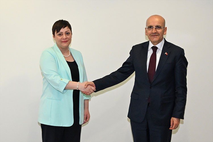 Bakan Şimşek, Kuzey Makedonya Maliye Bakanı Koçovska ile görüştü