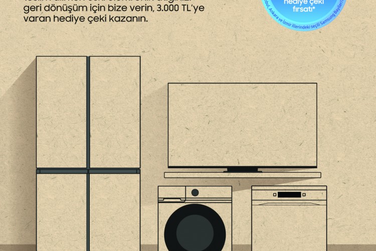 Samsung, E-atık toplama kampanyasıyla 3.000 TL'ye varan hediye çeki fırsatı sunuyor