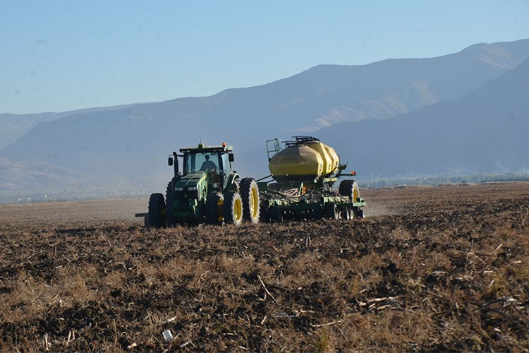Muş'ta çiftçiler buğday ekimine başladı