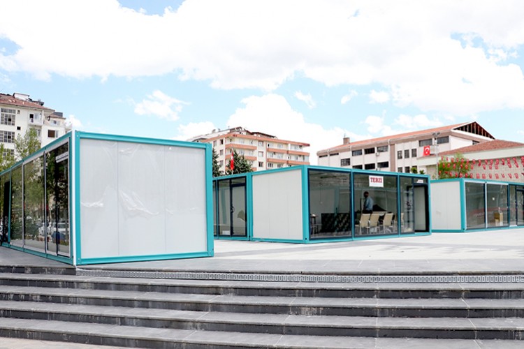 Malatya esnafı konteyner dükkanlarında siftah yaptı