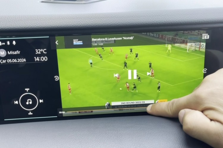 Türkiye'de ilk! TOGG'da maç keyfi