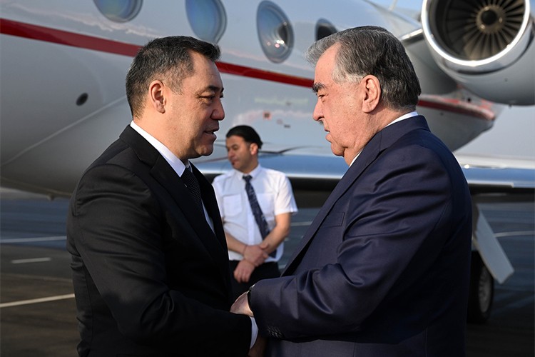 Kırgızistan Cumhurbaşkanı Sadır Caparov Tacikistan'da